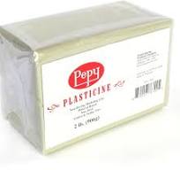 Pepy Reusable and Non-Drying Oil-Based Plasticine Modeling Clay, Cream, 2  Pounds, Sulfur-Free & Non-Toxic, Great for Kids, Beginners, and Artists, ...