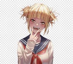 Weitere ideen zu anime charakter, anime, charakter. Yellow Haired Female Anime Character My Hero Academia Toga My Hero One S Justice Desktop Hero Cg Artwork Face Black Hair Png Pngwing