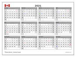 This yearly calendar is ready to print, in a4. Printable 2021 Canada Calendar Michel Zbinden En