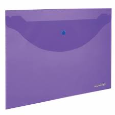 Folder-envelope with button INLANDIA, A4, 100 sheets, clear, purple, 0.18  mm buy at Global Rus Trade