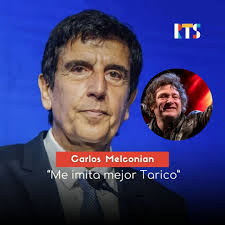 Melconian explicó, sobre la imitación de Milei, que “son gajes del oficio y  que toma las cosas con humor, pero que tienen que ser también con respeto”.  Además, aclaró que no se