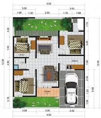 Pada gambar denah rumah tidak terlihat area dapur. 20 Denah Rumah Minimalis 3 Kamar Tidur Rumahku Unik
