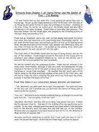 The feast is notable for including the sorting of all new first year students into their houses. Extracts From Chapter 1 Of Harry Potter And The Goblet Of Fire J K