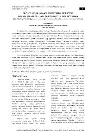 Pdf Proses Komunikasi Terapeutik Perawat Dalam Mempersuasi Pasien Untuk Beraktivitas Studi Deskriptif Kualitatif Pada Perawat Dengan Pasien Rumah Sakit Jiwa Menur Provinsi Jawa Timur Luki Ritanto Academia Edu