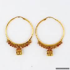 22ct indian gold hoop earrings 967