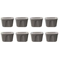 Extra heavy duty all welded 12 ga. Homz 18 Gallon Stackable Heavy Duty Plastic Storage Tote Containers With Secure Snap On Lids For Organizing Home And Office Areas 8 Pack Target