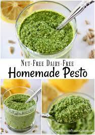 Nut Free Dairy Free Pesto Sauce Smashed Peas Carrots Recipe Dairy Free Pesto Homemade Pesto Recipe Homemade Pesto