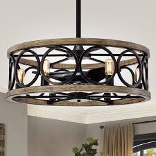 The fan knew it was safe, at least for a while. Marion Ceiling Fan 30 Inch 6 Light Open Metal Drum Shade Includes Remote Overstock 32882854