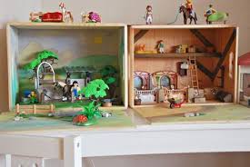Diy Playmobil Aufbewahrungskisten Und Spiellandschaften Zwei In Eins Wolkje Aufbewahrungskisten Playmobil Kinderzimmer Haus Selber Bauen