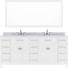 Price match guarantee + free shipping on eligible orders. Virtu Usa Caroline Parkway 72 In White Undermount Double Sink Bathroom Vanity With Italian Carrara White Marble Top Mirror Included In The Bathroom Vanities With Tops Department At Lowes Com