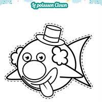 Plein de clowns rigolos, � fleurs, rouge, bleu, diablotin et autres coloriages clowns in�dits, sp�cialement dessin�s pour toi ! L Activite Du Mercredi Le Poisson Clown Graphick Kids