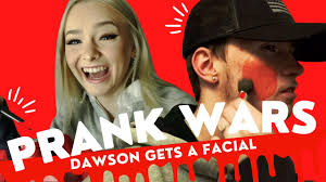 PRANK WARS! Zoe Laverne gives Dawson Day a facial with...
