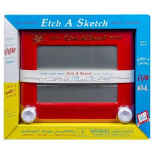 Etch A Sketch Classic In 1960 Box Red Target 19 99 Etch A Sketch Magnetic Drawing Board Classic Toys