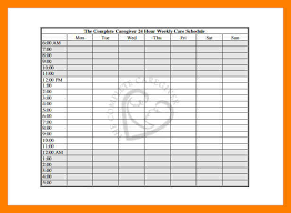 7 24 hour weekly planner time table chart