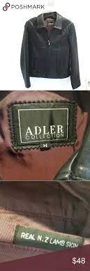 Adler Collection Black Leather Jacket Med Leather Jacket Black Leather Jacket Jackets