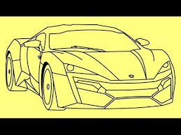 How To Draw Lykan Hypersport Fast And Furious 7 Car Como Dibujar Lykan Furious 7 Cars Lykan Hypersport Drawings