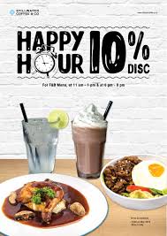 Happy Hour Promo 10 Discount Poster Ad For Stillwater Coffee Co Resep Minuman Makanan Poster Makanan