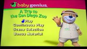 Baby Genius A Trip To The San Diego Zoo Dvd Menu 2004 Youtube