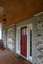 Which brand has the largest assortment of beadboard wainscoting at the home depot? Nice Front Porch With Beadboard Exterior Brick House Exterior Home In The Woods