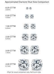 Diamond Stud Earrings Size Wwwpixsharkcom Images Diamond