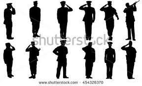 Set Of Military Man Saluting Silhouette Soldier Silhouette Soldier Silhouette Image Silhouette Images