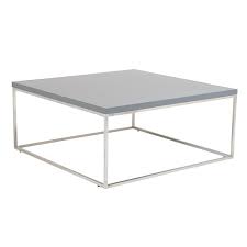 Teresa Matte Gray Square Modern Coffee Table Coffee Table Square Coffee Table Modern Square Coffee Table