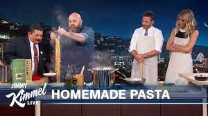 Chef Evan Funke Makes Tagliatelle Al Ragu With Jimmy Kimmel Gwyneth Paltrow Youtube