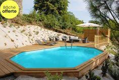 Piscine En Bois Traite Camana Sunbay L 6 20 X L 3 95 M Pas Cher Piscine Gamm Vert Piscine Bois Piscine Bois Octogonale Piscine