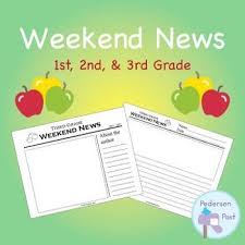 Use This Template Each Monday For Students To Share And Reflect On Their Weekends Includes 1st 2nd And 3rd Gra Writing Activities Kids Writing Reading Writing