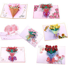 Charm pop got yours back in this with a mass collection of 3d love cards. Home Garden Flower Greeting Cards Handmade Birthday Wedding Invitation 3d Pop Up Card Greeting Cards Party Supply