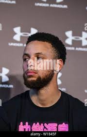Star de la NBA Stephen Curry de Golden State Warriors assiste à une  conférence de presse pour le 2019 en basket-ball Asia Tour à Shanghai,  Chine, le 29 juin 2019 Photo Stock