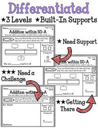 Bar Model Worksheets Differentiated Bar Model Singapore Math Subtraction Word Problems