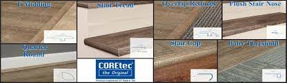 Chesapeake oak stair nose overlap. Coretec Flooring Accessories