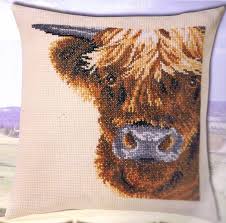 Maybe you would like to learn more about one of these? Highland Cow Cushion Cross Stitch Kit By Permin Of Copenhagen