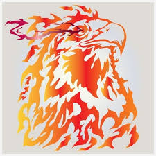 Fire Eagle With Bright Eyes Abstract Aggressive American Png And Vector With Transparent Background For Free Download Flame Art Eagle Art Bright Eyes