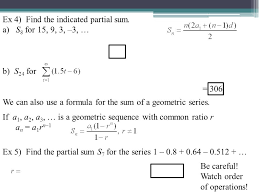 Geometric sequences (and their sums) can do all sorts of amazing and powerful things. 13 3 Arithmetic Geometric Series A Series Is The Sum Of The Terms Of A Sequence A Series Can Be Finite Or Infinite We Often Utilize Sigma Notation Ppt Download