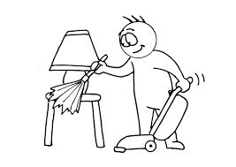 In addition to different colors cleaning up differently, paint jobs with various finishes clean up distinct ways, too. Coloring Page House Cleaning Free Printable Coloring Pages Img 11514