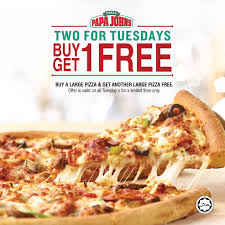 In diameter, their small pizzas are 10 inches. Deal Of The Day Buy 1 Get 1 Large Papa John S Pizza Facebook