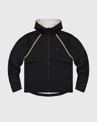 Black And Gold Nike Jacket Ovo Hooded Shell Jacket Black Gold Shell Jacket Jackets Fly Gear