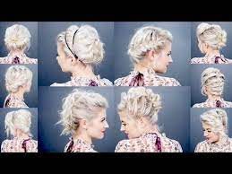 10 Easy Holiday Updos For Short Hair Milabu Short Hair Tutorial Simple Updo Tutorial Short Hair Styles Easy