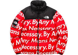 £430 — all sales are final. Supreme The North Face By Any Means Nuptse Jacket Red The North Face Red Jacket Mountain Jacket