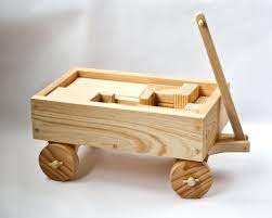 Natural toys and craft supplies from europe and handcrafted german folk art. Hand Crafted Wood Toy Wagon With Blocks By Carvingsandwoodwork 75 00 Toy Wagon Handmade Wooden Toys Wooden Toys