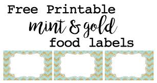 You'll find this list of free printable baby shower invites helpful. Mint And Gold Party Food Labels Paper Trail Design