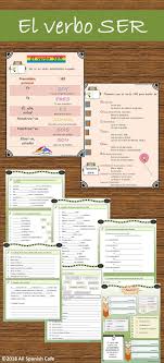 Spanish Verb Ser El Verbo Ser Handouts And Worksheets In 2020 Spanish Teacher Resources Spanish Verbs Spanish Verb Ser
