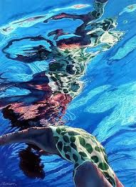 Artists Take The Plunge Part Ii 50 Paintings Of People Swimming Pool Art Water Art Underwater Painting