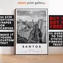 Santos Poster Black and White Print, Santos Wall Art, Santos ...