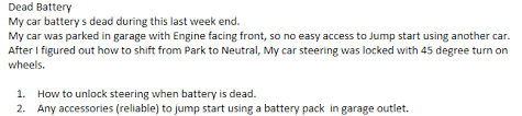 Asked by visitor in danville, va on december 31, . Dead Battery Steering Wheel Locked Subaru Ascent Forum