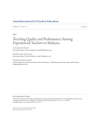 For more information and source, see on this link : Pdf Teaching Quality And Performance Among Experienced Teachers In Malaysia