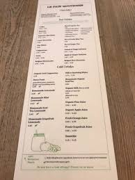 Menu Picture Of Le Pain Quotidien Amsterdam Tripadvisor