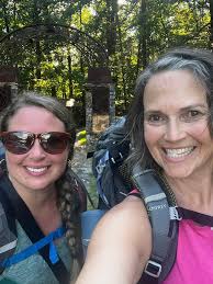 Hiking and rappelling in Cheaha Mountain Alabama